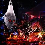 Voice Activated Hanging Skeleton with Light-Up Eyes