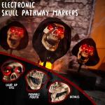 Grim Reaper Animatronic Skull Pathway Markers (3 Pack)