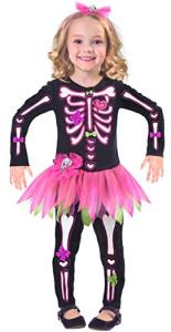 Girls Skeleton Costume Dress for Toddlers