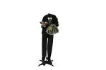 Life-Size Zombie Halloween Decoration, Poseable & Light-Up