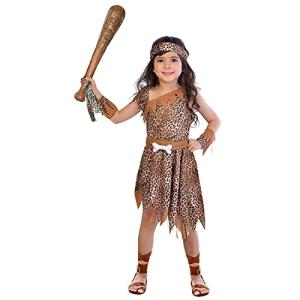 Cave Girl Costume for Kids 4-6 Years