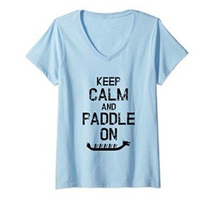 Women’s Dragon Boat Paddle On V-Neck T-Shirt