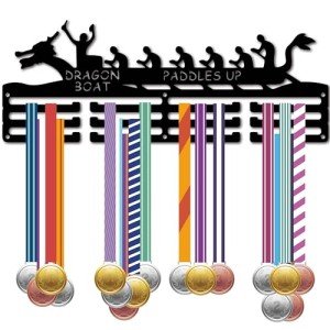 Dragon Boat Paddles Medal Display Rack - Black