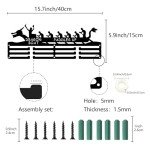 Dragon Boat Paddles Medal Display Rack - Black