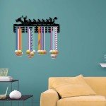 Dragon Boat Paddles Medal Display Rack - Black