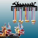 Dragon Boat Paddles Medal Display Rack - Black