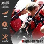 WONITAGO Lightweight Carbon Fiber Dragon Boat Paddle