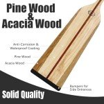 JUSTOOP Wood Dragon Boat Paddle, Lightweight Wooden Canoe Paddle with Paddle Bag, IDBF Approved Boat Oars with T Handle for Dragon Boat Paddler, 125cm/49in