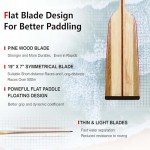 JUSTOOP Wood Dragon Boat Paddle, Lightweight Wooden Canoe Paddle with Paddle Bag, IDBF Approved Boat Oars with T Handle for Dragon Boat Paddler, 125cm/49in