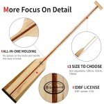 JUSTOOP Wood Dragon Boat Paddle, Lightweight Wooden Canoe Paddle with Paddle Bag, IDBF Approved Boat Oars with T Handle for Dragon Boat Paddler, 125cm/49in