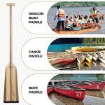 WONITAGO Lightweight Wooden Dragon Boat Paddle 130cm