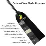 Z&J Sport Carbon Fiber Dragon Boat Paddle 50”