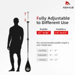 Adjustable Carbon Fiber Dragonboat Paddle, 67" - 86