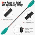 WONITAGO Carbon Fiber Adjustable Dragonboat Paddle