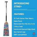 Pink Crush Adjustable Carbon Fiber Dragon Boat Paddle