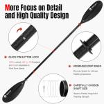WONITAGO Premium Carbon Dragonboat Paddle, Adjustable 220-240 cm