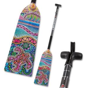 Hornet Dragon Boat Paddle - Adjustable Carbon Fiber, Pink