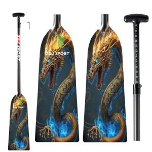 Z&J SPORT Adjustable Carbon Fiber Dragon Boat Paddle