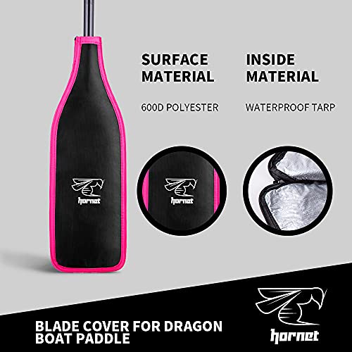 Dragon Boat Paddle Blade Cover Black/Pink/Silver
