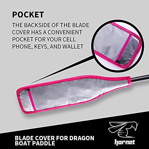 Dragon Boat Paddle Blade Cover Black/Pink/Silver