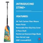 Hornet Watersports Adjustable Carbon Fiber Dragon Boat Paddle