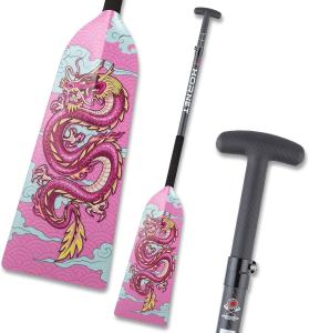 Pink Hornet Dragon Boat Paddle with Adjustable Clamp