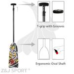 Z&J SPORT Adjustable Carbon Fiber Dragon Boat Paddle