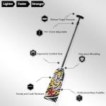 Z&J SPORT Adjustable Carbon Fiber Dragon Boat Paddle