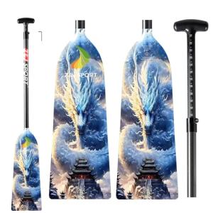 Z&J SPORT Adjustable Carbon Fiber Dragon Boat Paddle