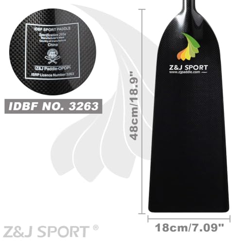 Z&J SPORT Dragon Boat Paddle: Carbon Fiber, IDBF Approved