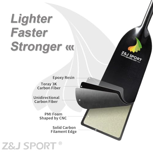 Z&J SPORT Dragon Boat Paddle: Carbon Fiber, IDBF Approved