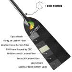 Z&J Sport Adjustable Carbon Fiber Dragon Boat Paddle