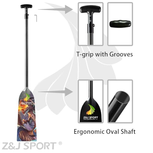 Z&J SPORT Dragon Boat Paddle - Adjustable & IDBF Approved