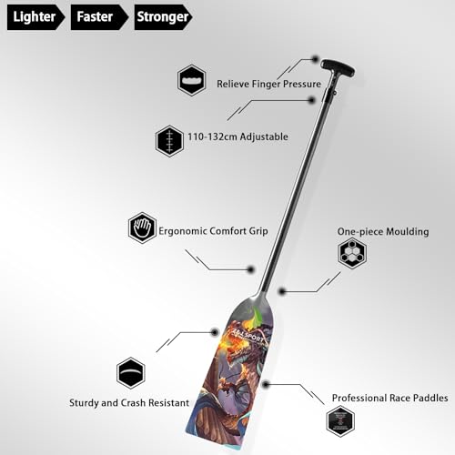Z&J SPORT Dragon Boat Paddle - Adjustable & IDBF Approved
