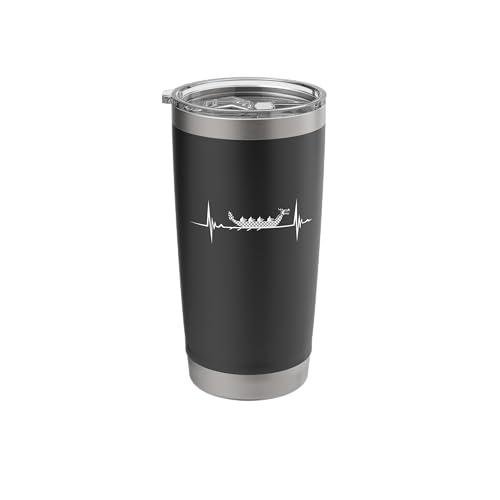 Dragon Boat Racing Heartbeat Paddle Stainless Steel Insulated Tumbler