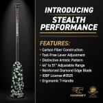 Hornet Stealth Green Adjustable Carbon Fiber Paddle