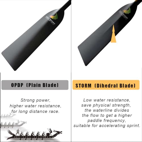 IDBF Approved Carbon Fiber Dragon Boat Paddle (52")