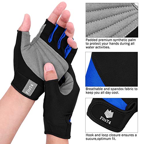 FitsT4 Dragonboat Paddle Gloves - Half Finger, Padded