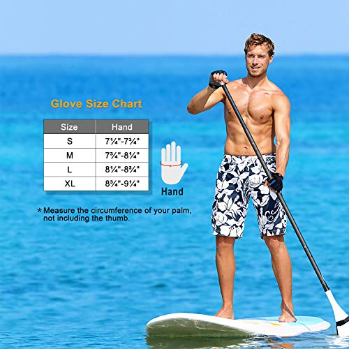 FitsT4 Dragonboat Paddle Gloves - Half Finger, Padded
