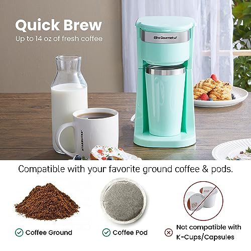 Compact Coffee Maker with Thermal Travel Mug