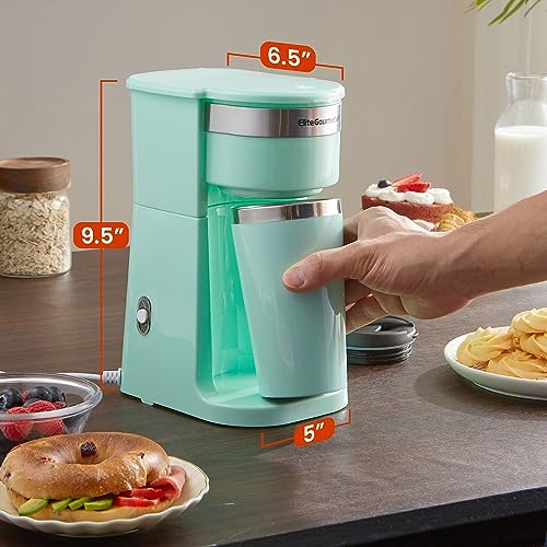 Compact Coffee Maker with Thermal Travel Mug