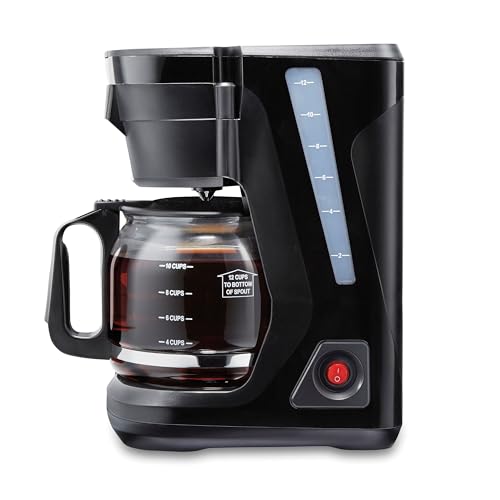 12 Cup FrontFill Drip Coffee Maker, Black/Silver