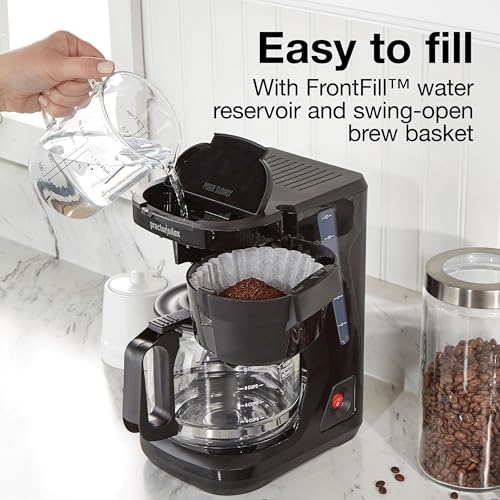 12 Cup FrontFill Drip Coffee Maker, Black/Silver