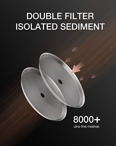 BAYKA French Press Coffee Maker, Classic Dark Pewter