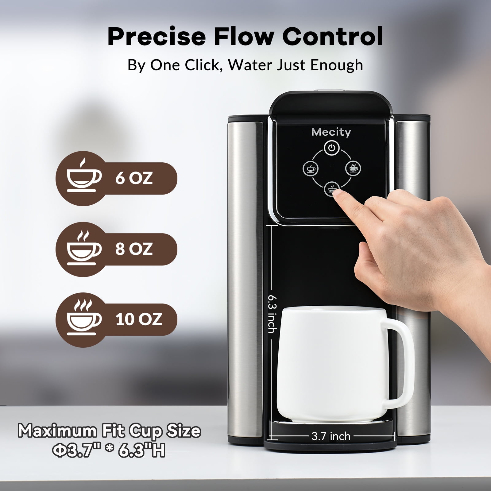 Mecity 3-in-1 Single Serve Coffee Maker