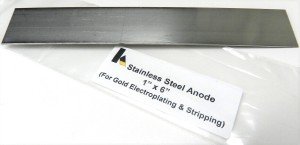 6"x1" Stainless Steel Anode for Electroplating