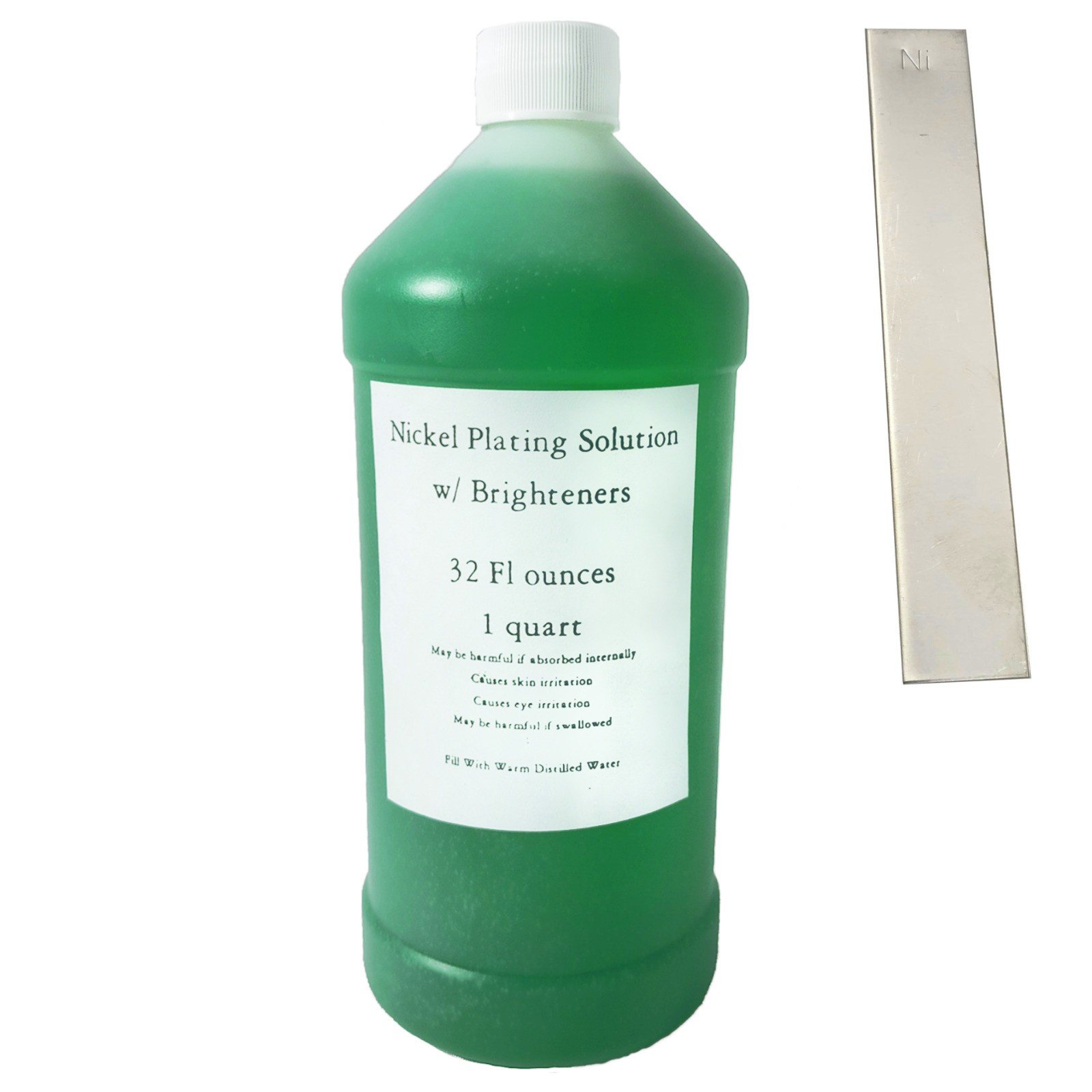 Nickel Plating Solution Kit with Anode & Brighteners