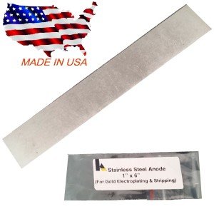 Gold Electroplating 6"x1" Stainless Steel Anode