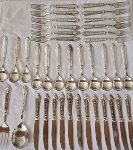 Vintage Silverplate Flatware Set for Twelve