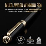 Luxury Black Rollerball Pen with Gold Plating